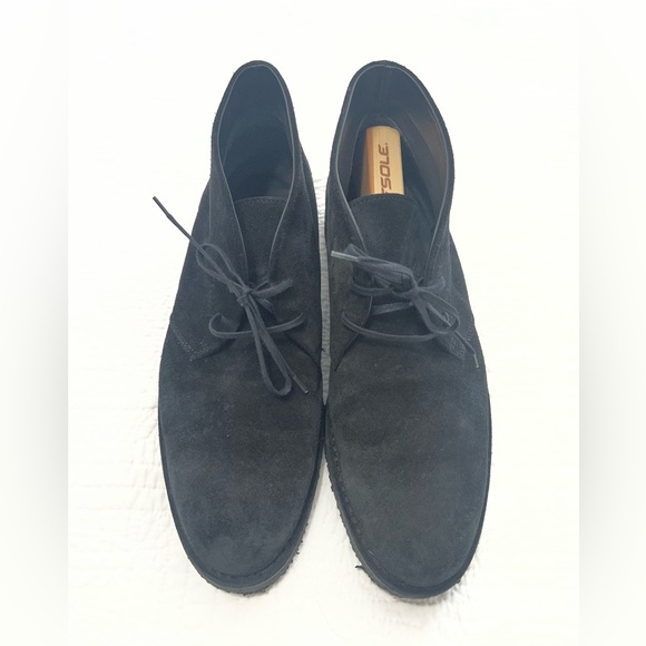 Vince Black Suede Chukka Boot Lace-Up Round Toe Men's US 11 EU 45 Casual